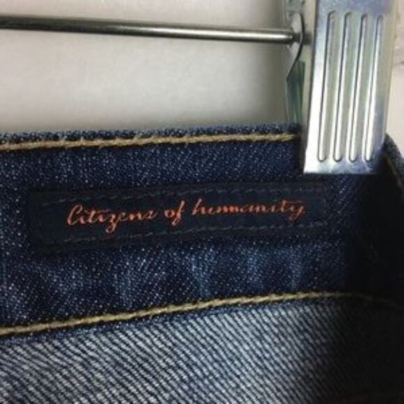 Citizens of Humanity Blue Denim  Kelly Stretch Low Waist Y2K  Crop 28 - Picture 7 of 10